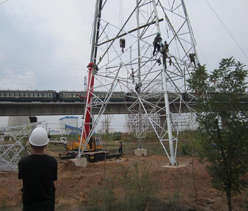 江北區(qū)電力跨越鋼管腳手架搭建